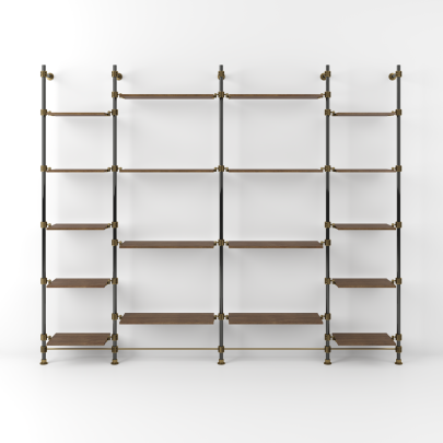 Multiple Bay Wall to Floor Mount Shelving