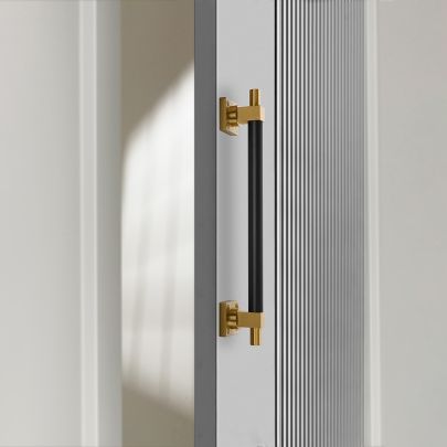 The image shown below is Split Black and Satin Brass finish