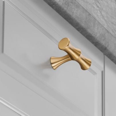 The image shown below is Stalk T Knob in Satin Brass finish